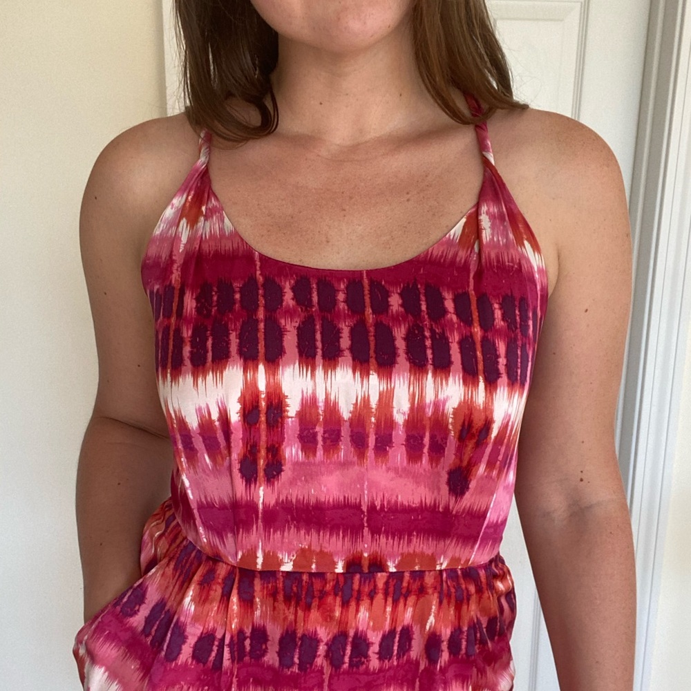 Silk tie dye dress